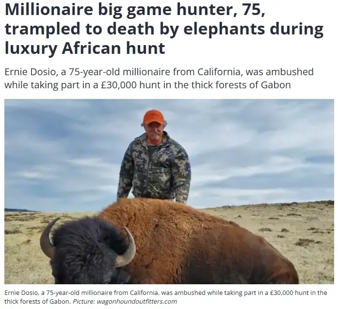 미국 포도밭 백만장자, 아프리카에서 사냥 하다 사망_2.webp