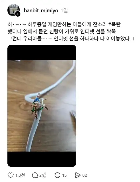 게임하는 아들 싫어 인터넷 선 잘라버린 부모님이 발견한 것_1.webp