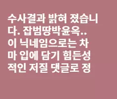 잡범땅박윤옥은 김명준