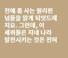 요상한 필리핀넘들