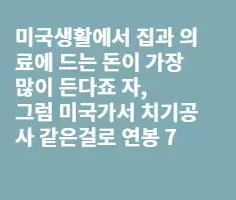 미국생활 딱 한가지만 여쭤봅시다.