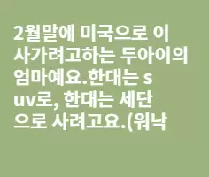 자동차를 사려고 합니다.