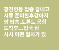 한국에서 강아지 데리고 올때 캐나다 입국시 어떻게...