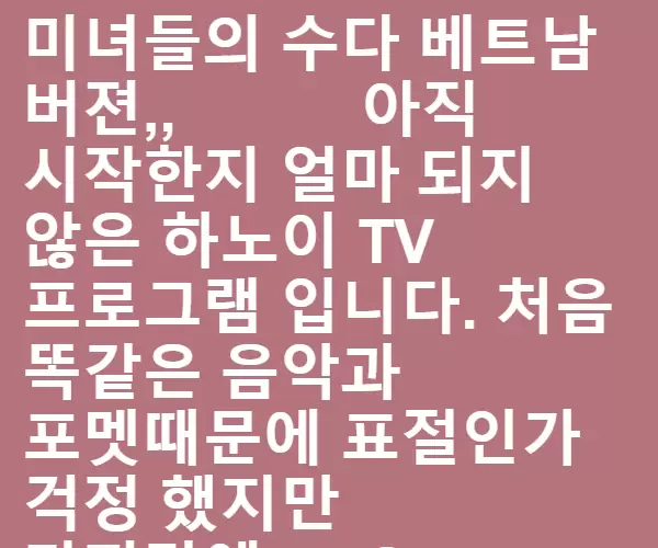 미녀들의 수다 베트남 버젼,,