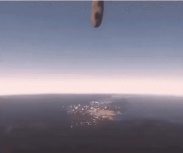 공룡을 멸정시킨 운석 실제 크기 체감?.gif