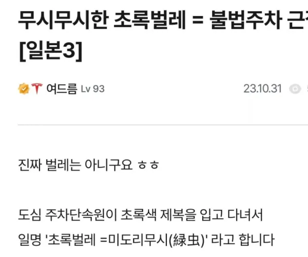 일본에 불법주차가 적은 이유