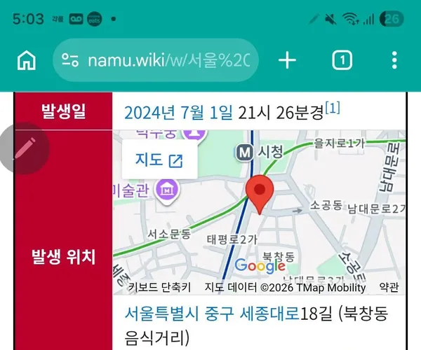 서울시청서 9명 차로 죽인 살인자 금고5년된이유..